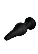 Under Control Rechargeable Silicone Vibrating Anal Plug with Remote Control - Black