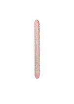 Vanilla Duo Veined Double Dildo