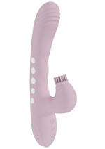 Vive Andria Led Rechargeable Silicone Dual Motor G-Spot Vibrating and Tap Clit Stimulator