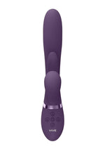 Vive Kura Rechargeable Silicone Triple Motor Thrusting G-Spot with Flapper and Air Wave Clit Stimulation Vibrator