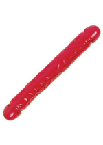 Vivid Essentials Double Dildo - Red - 12in