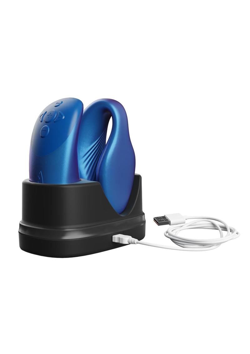 We-Vibe Chorus Rechargeable Couples Vibrator with Squeeze Control - Blue/Cosmic Blue