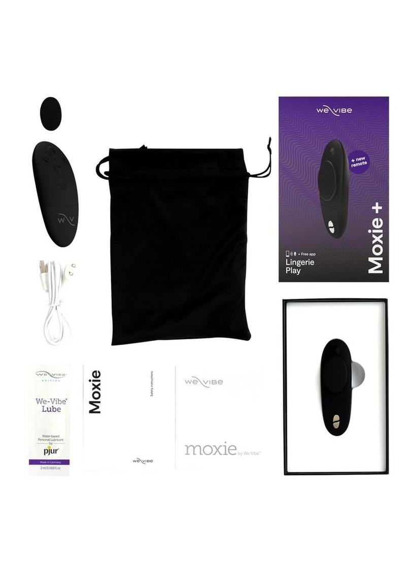 We-Vibe Moxie+ Wearable Rechargeable Silicone Panty Vibe Clitoral Stimulator with Remote