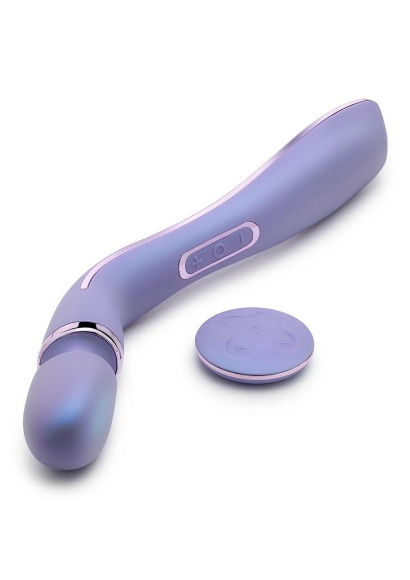 Wellness Eternal Wand Rechargeable Silicone Vibrating Wand with Remote - Lavender/Purple