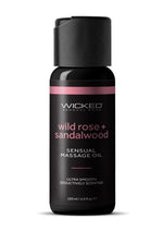 Wicked Sensual Massage Oil 4oz - Wild Rose and Sandlewood