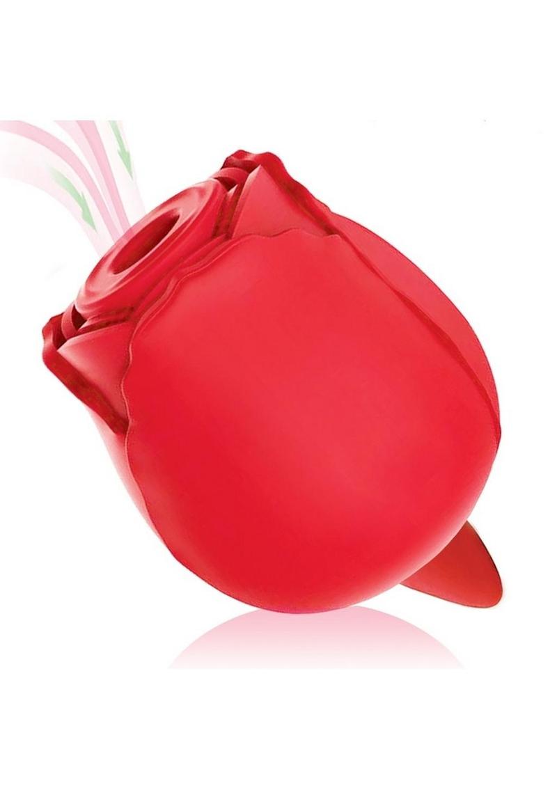 Wild Rose and Tongue Rechargeable Silicone Clitoral Stimulator with Suction