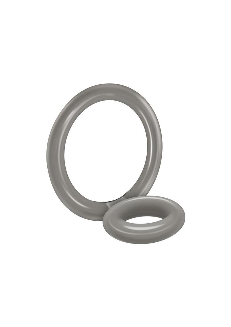Zero Tolerance Bullseye Double Loop Cock Ring with Ball Strap - Smoke