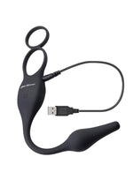 Zero Tolerance Plug and Tug Rechargeable Silicone Anal Plug and Cock Ring - Gray/Grey