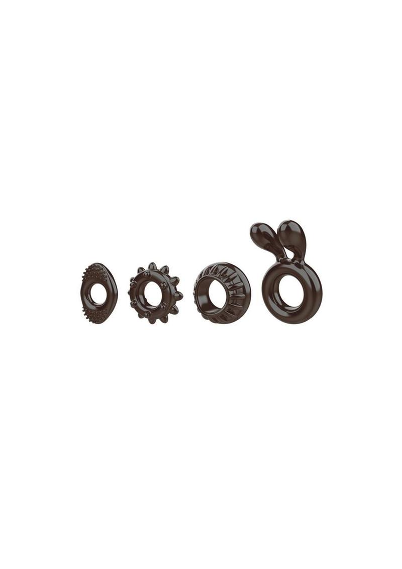 Zero Tolerance Ring My Bell Cock Ring Kit - Smoke - 4 Piece Kit