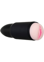 Zero Tolerance Shell Shock Rechargeable Vibrating Pussy Stroker with DVD Download - Black