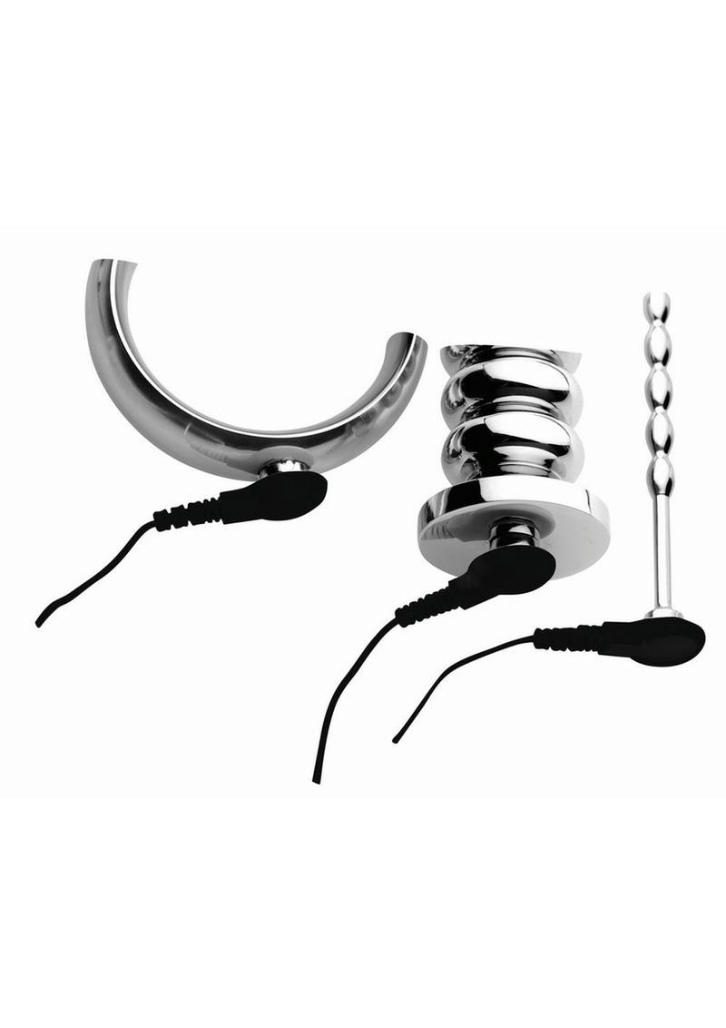 Zeus Electrosex Deluxe Voltaic For Him Stainless Steel E-Stim Kit