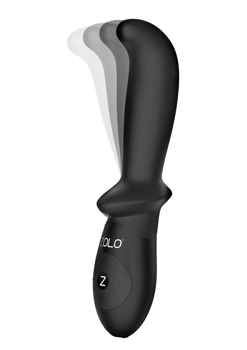 ZOLO Come Hither Prostate Silicone Rechargeable Anal Vibrator - Black